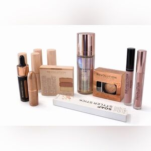 Make-Up Revolution London Lot of 12 New Items Eyes Lips Face Makeup “Fair”